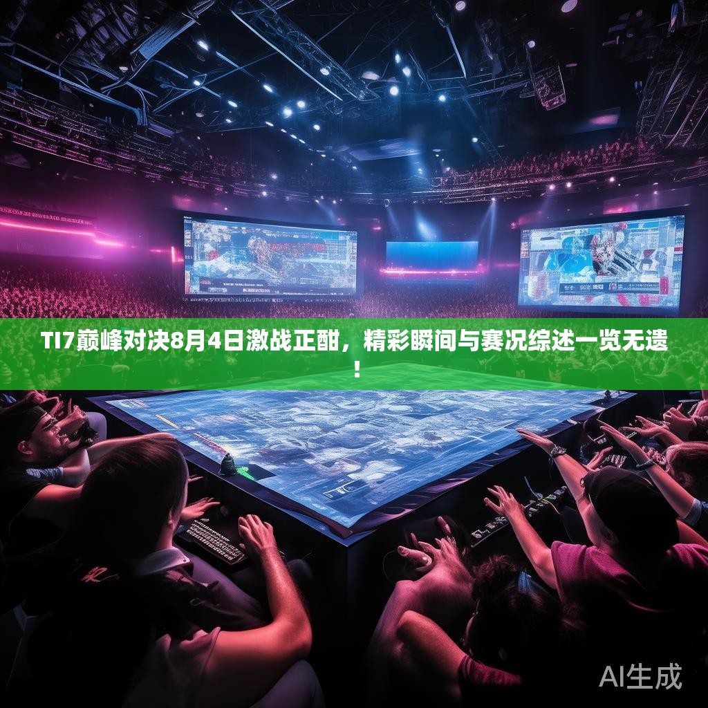 TI7巅峰对决8月4日激战正酣，精彩瞬间与赛况综述一览无遗！