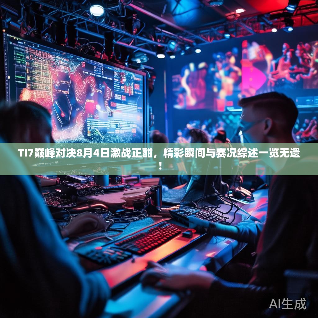 TI7巅峰对决8月4日激战正酣，精彩瞬间与赛况综述一览无遗！
