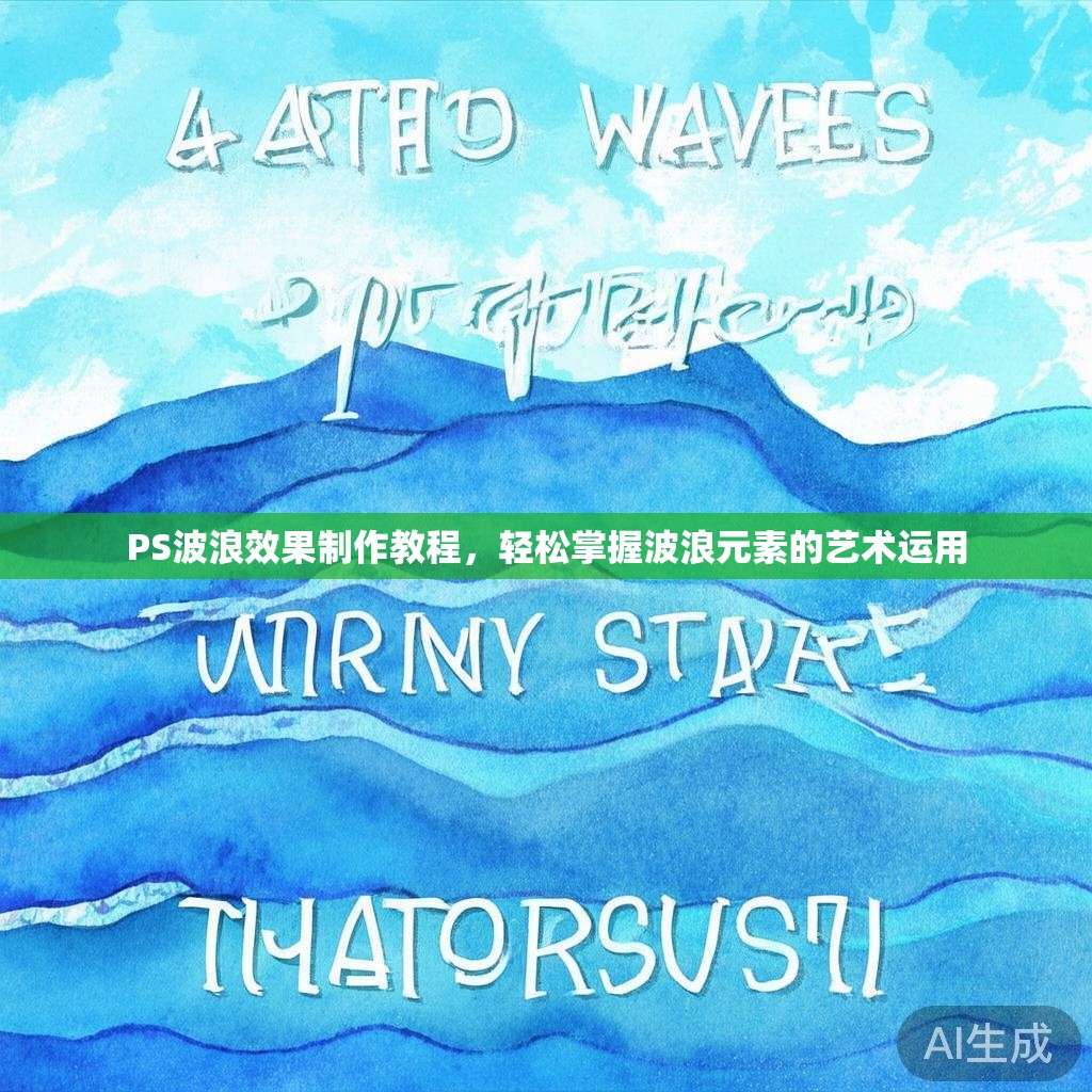 PS波浪效果制作教程，轻松掌握波浪元素的艺术运用