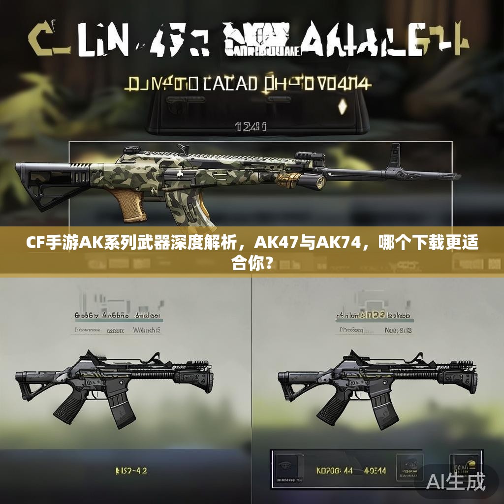 CF手游AK系列武器深度解析，AK47与AK74，哪个下载更适合你？
