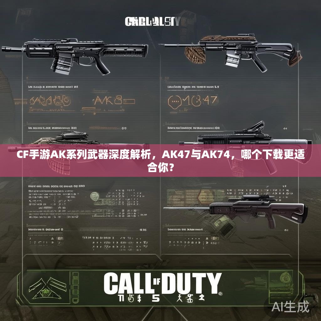 CF手游AK系列武器深度解析，AK47与AK74，哪个下载更适合你？