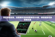 掌控绿茵战场，深度解析足球经理单机iOS版，体验极致足球管理乐趣