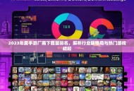 2023年度手游厂商下载量排名，解析行业新格局与热门游戏崛起
