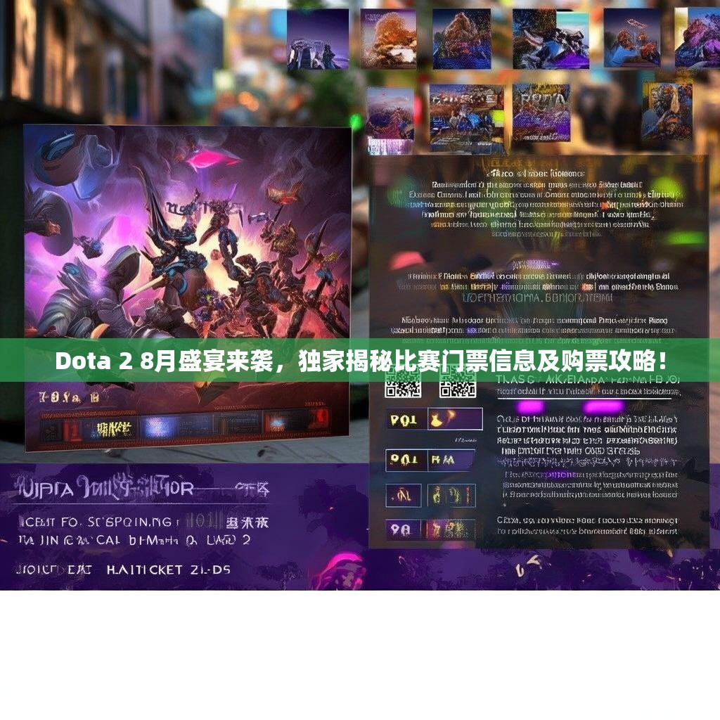 Dota 2 8月盛宴来袭，独家揭秘比赛门票信息及购票攻略！