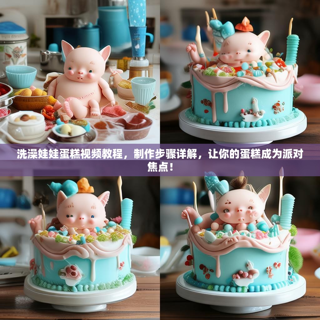 洗澡娃娃蛋糕视频教程，制作步骤详解，让你的蛋糕成为派对焦点！