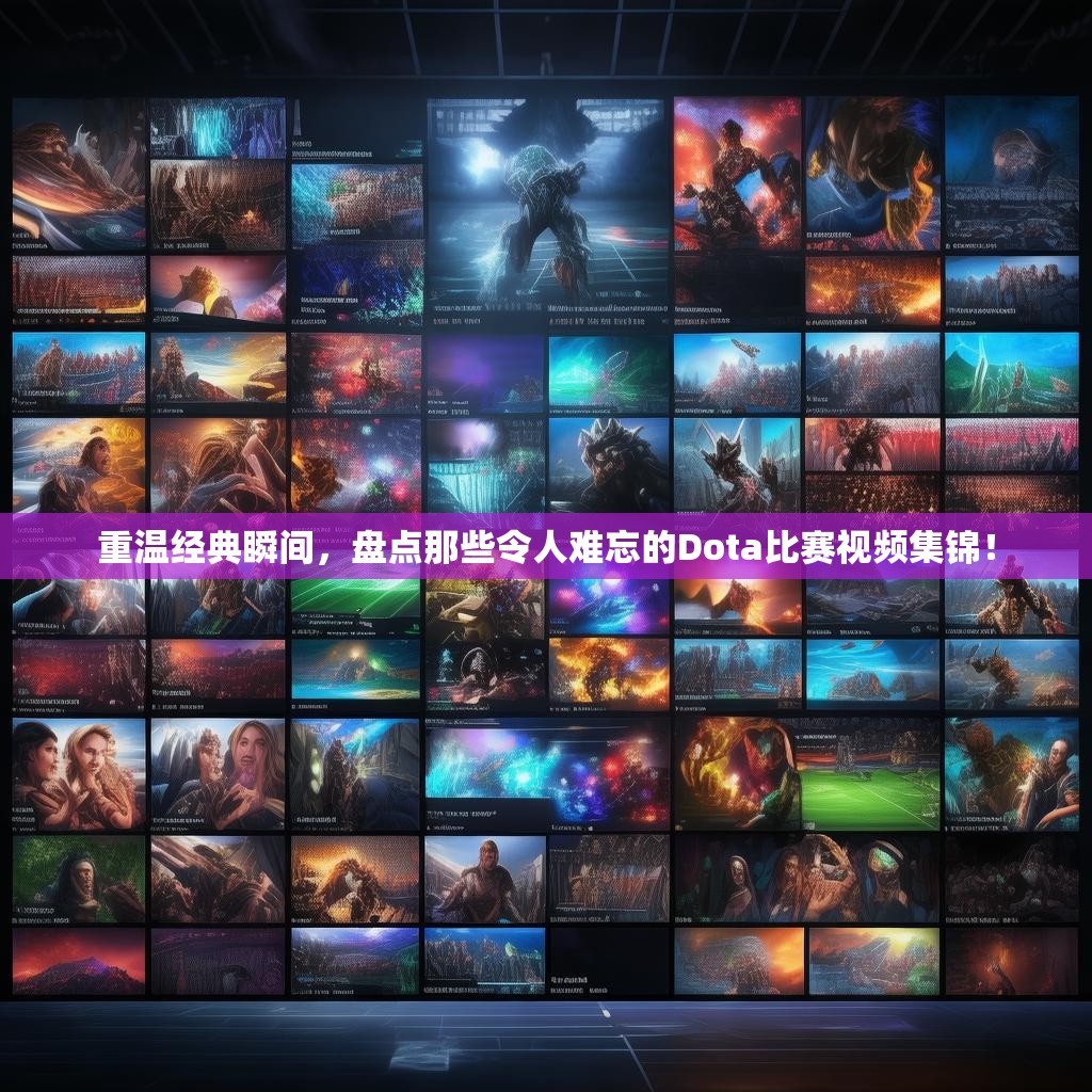 重温经典瞬间，盘点那些令人难忘的Dota比赛视频集锦！