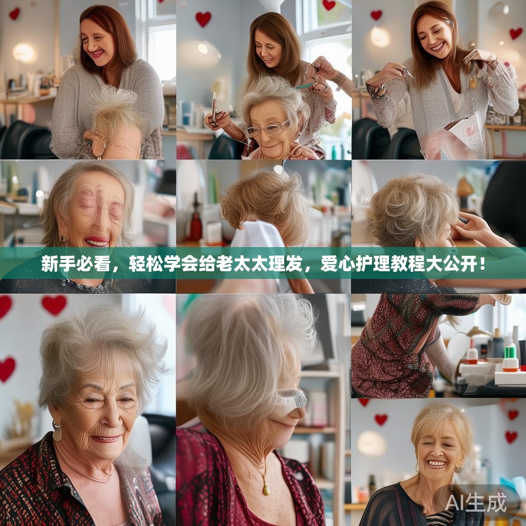 新手必看，轻松学会给老太太理发，爱心护理教程大公开！