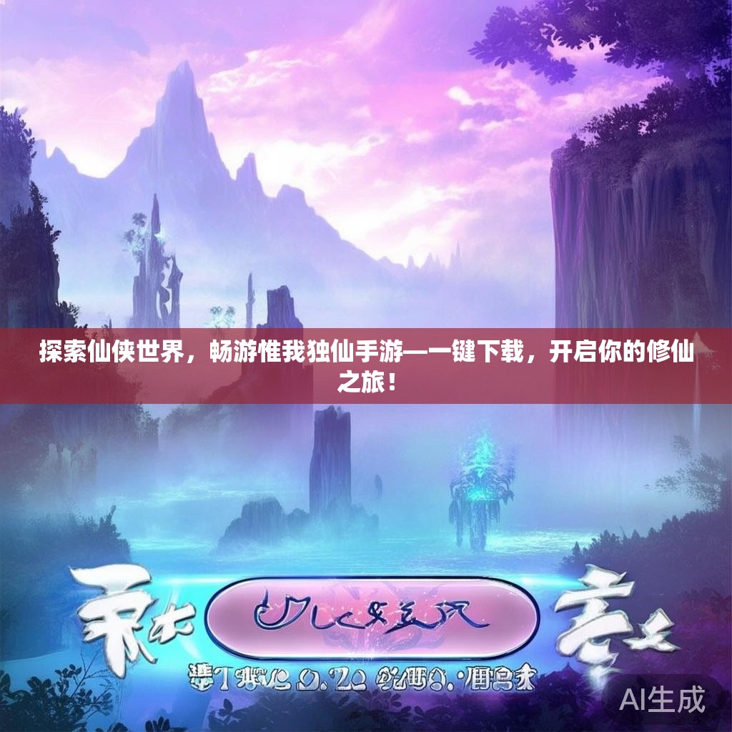 探索仙侠世界，畅游惟我独仙手游—一键下载，开启你的修仙之旅！