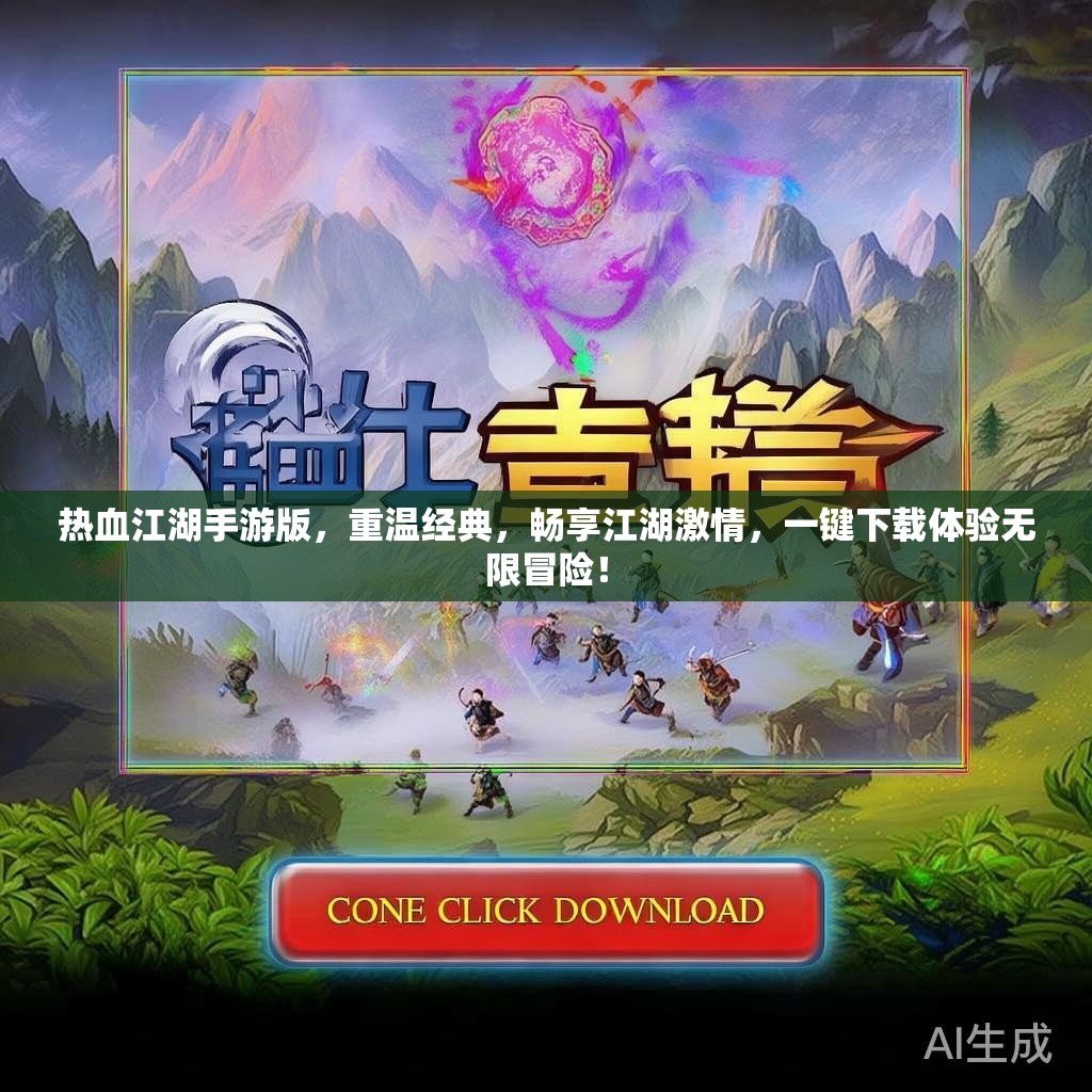 热血江湖手游版，重温经典，畅享江湖激情，一键下载体验无限冒险！