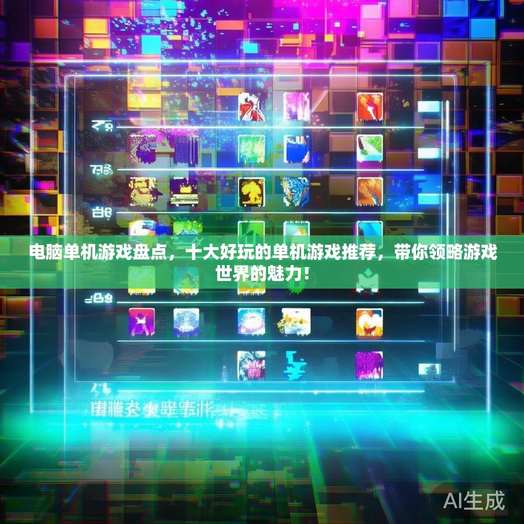 电脑单机游戏盘点，十大好玩的单机游戏推荐，带你领略游戏世界的魅力！