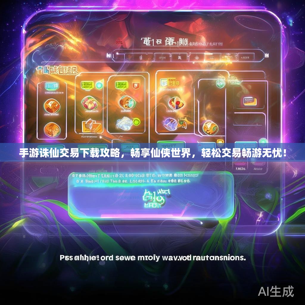 手游诛仙交易下载攻略，畅享仙侠世界，轻松交易畅游无忧！