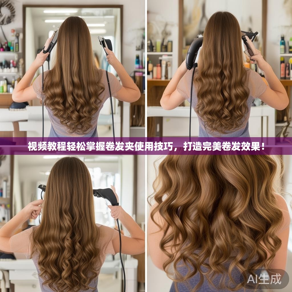 视频教程轻松掌握卷发夹使用技巧，打造完美卷发效果！
