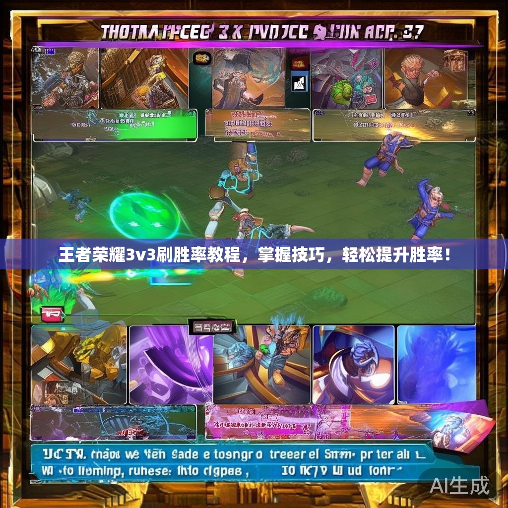 王者荣耀3v3刷胜率教程，掌握技巧，轻松提升胜率！