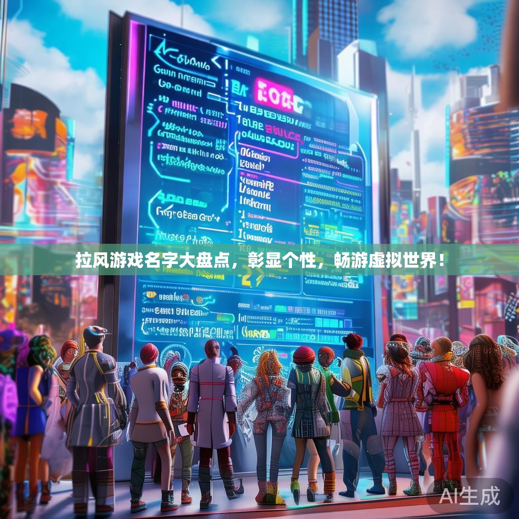 拉风游戏名字大盘点，彰显个性，畅游虚拟世界！
