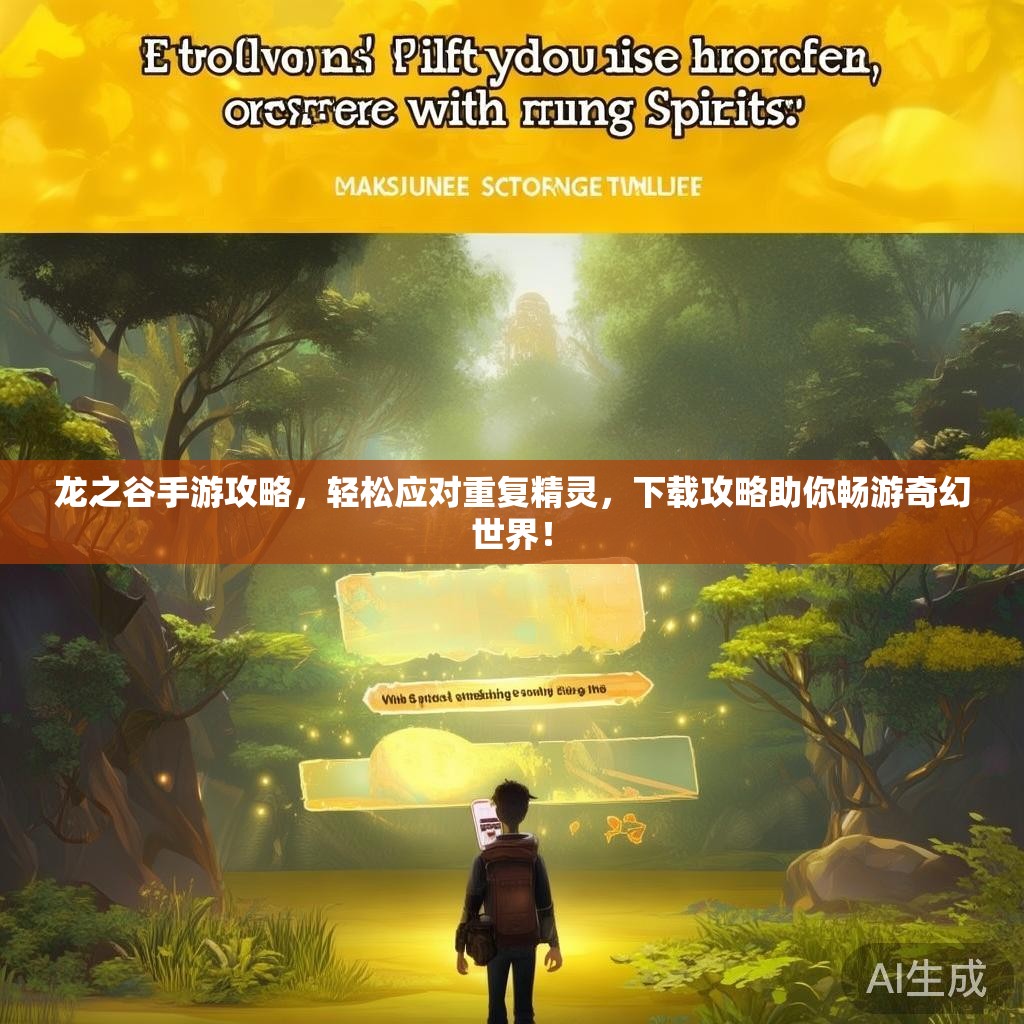 龙之谷手游攻略，轻松应对重复精灵，下载攻略助你畅游奇幻世界！