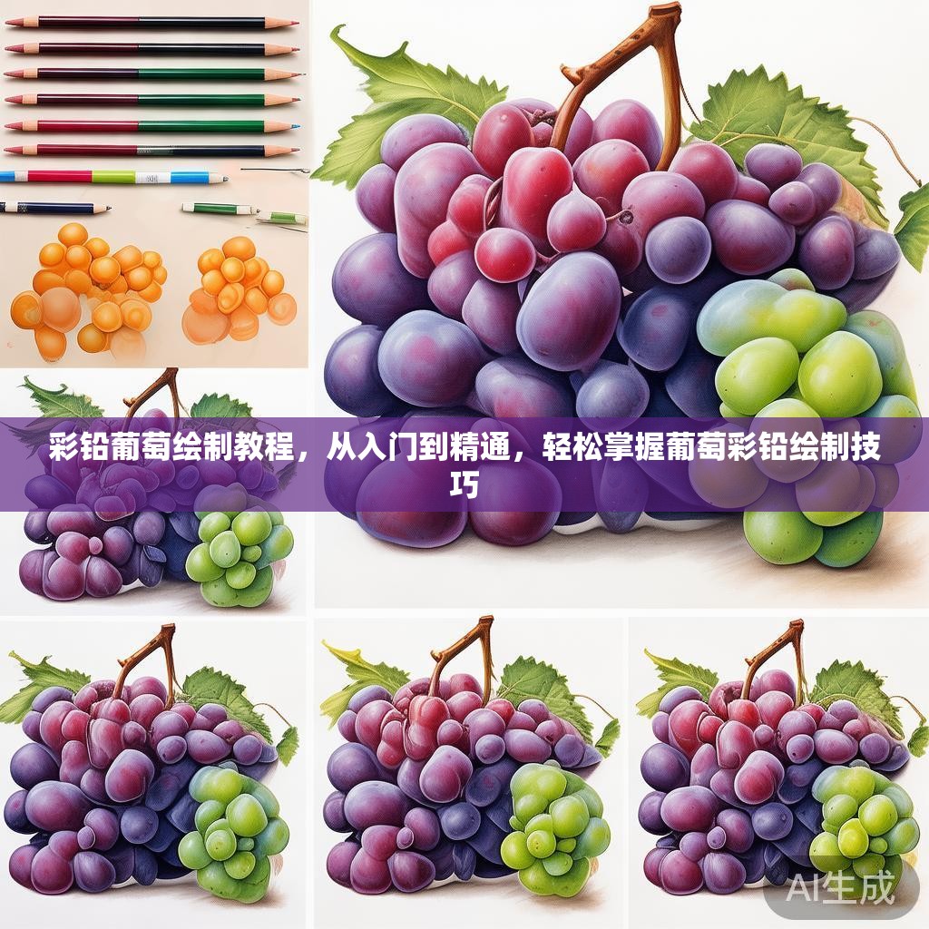 彩铅葡萄绘制教程,从入门到精通,轻松掌握葡萄彩铅绘制技巧 彩铅葡萄绘制教程,从入门到精通,轻松掌握葡萄彩铅绘制技巧