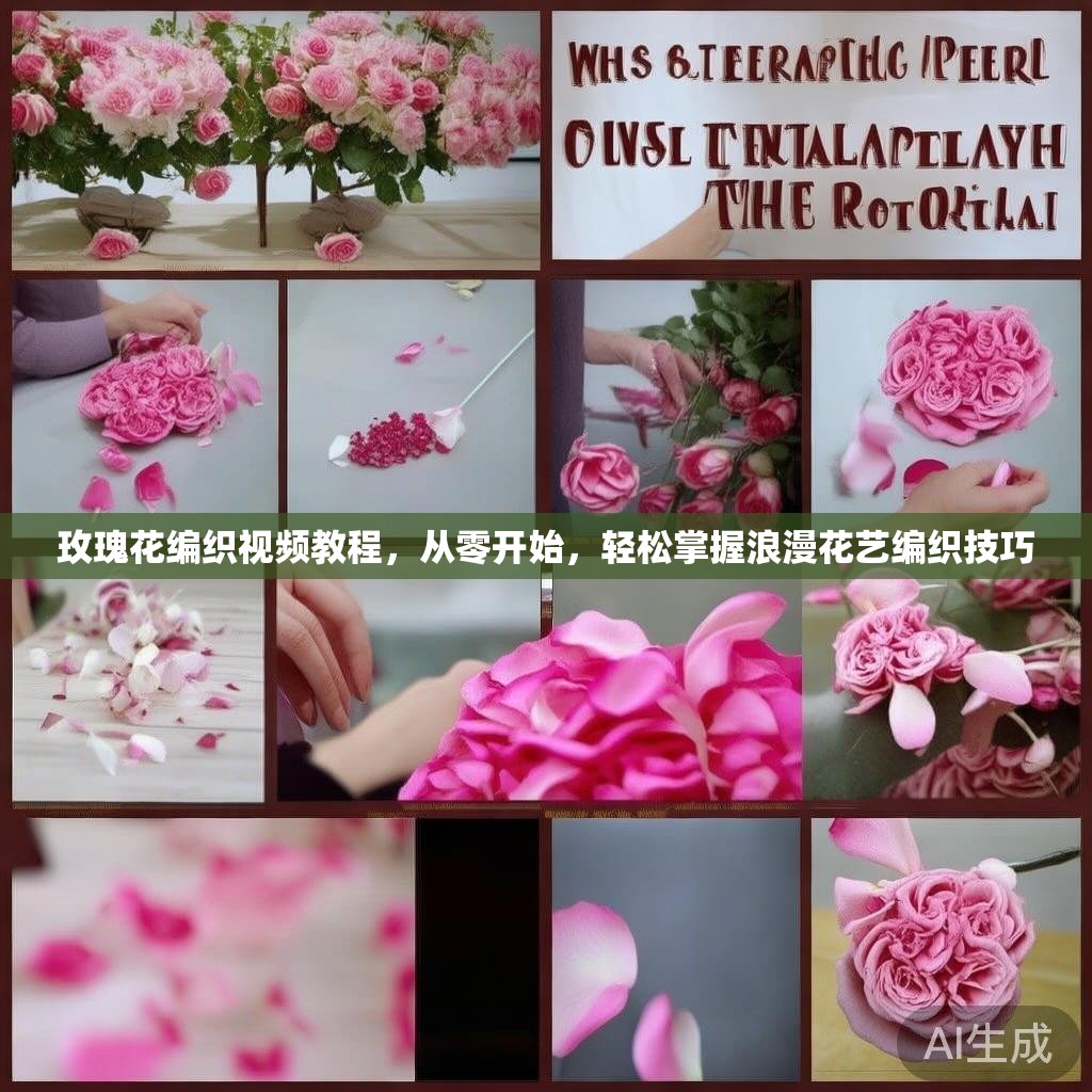 玫瑰花编织视频教程，从零开始，轻松掌握浪漫花艺编织技巧