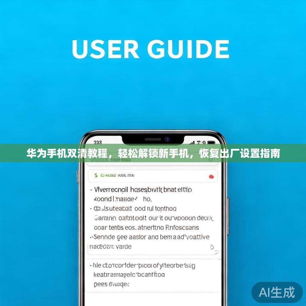 华为手机双清教程,轻松解锁新手机,恢复出厂设置指南 华为手机双清教程,轻松解锁新手机,恢复出厂设置指南