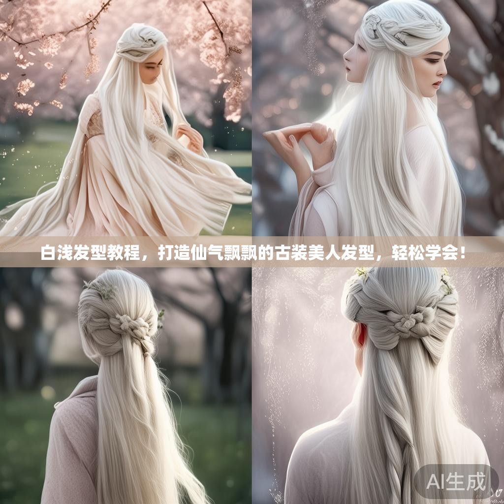 白浅发型教程，打造仙气飘飘的古装美人发型，轻松学会！