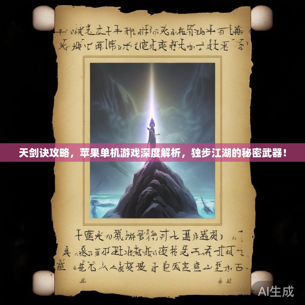 天剑诀攻略，苹果单机游戏深度解析，独步江湖的秘密武器！