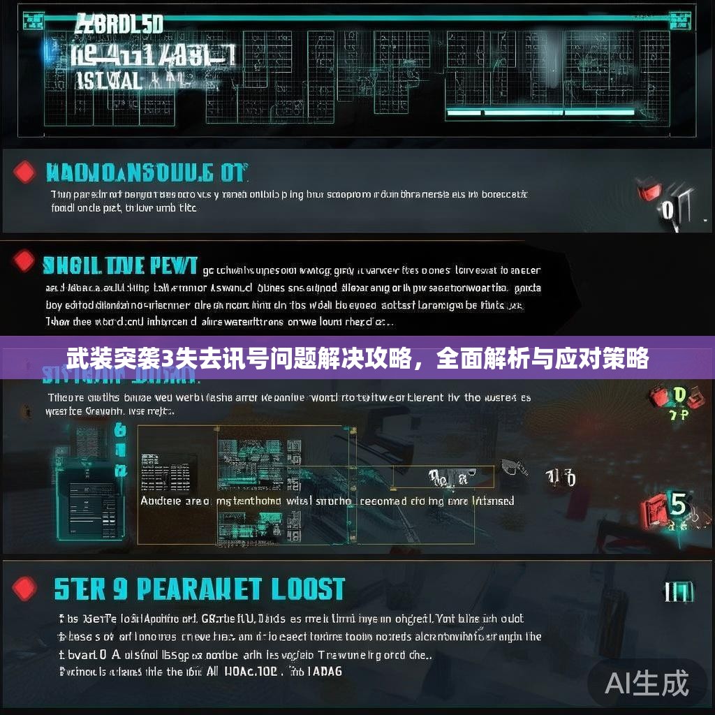 武装突袭3失去讯号问题解决攻略，全面解析与应对策略