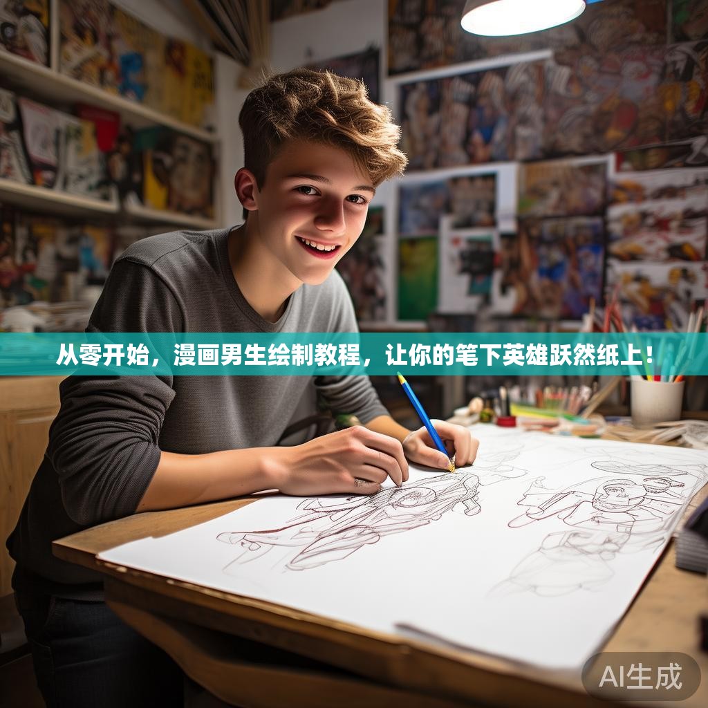 从零开始,漫画男生绘制教程,让你的笔下英雄跃然纸上! 从零开始,漫画男生绘制教程,让你的笔下英雄跃然纸上!