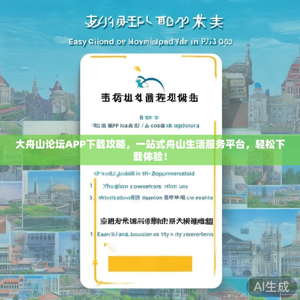 大舟山论坛APP下载攻略,一站式舟山生活服务平台,轻松下载体验! 大舟山论坛APP下载攻略,一站式舟山生活服务平台,轻松下载体验!