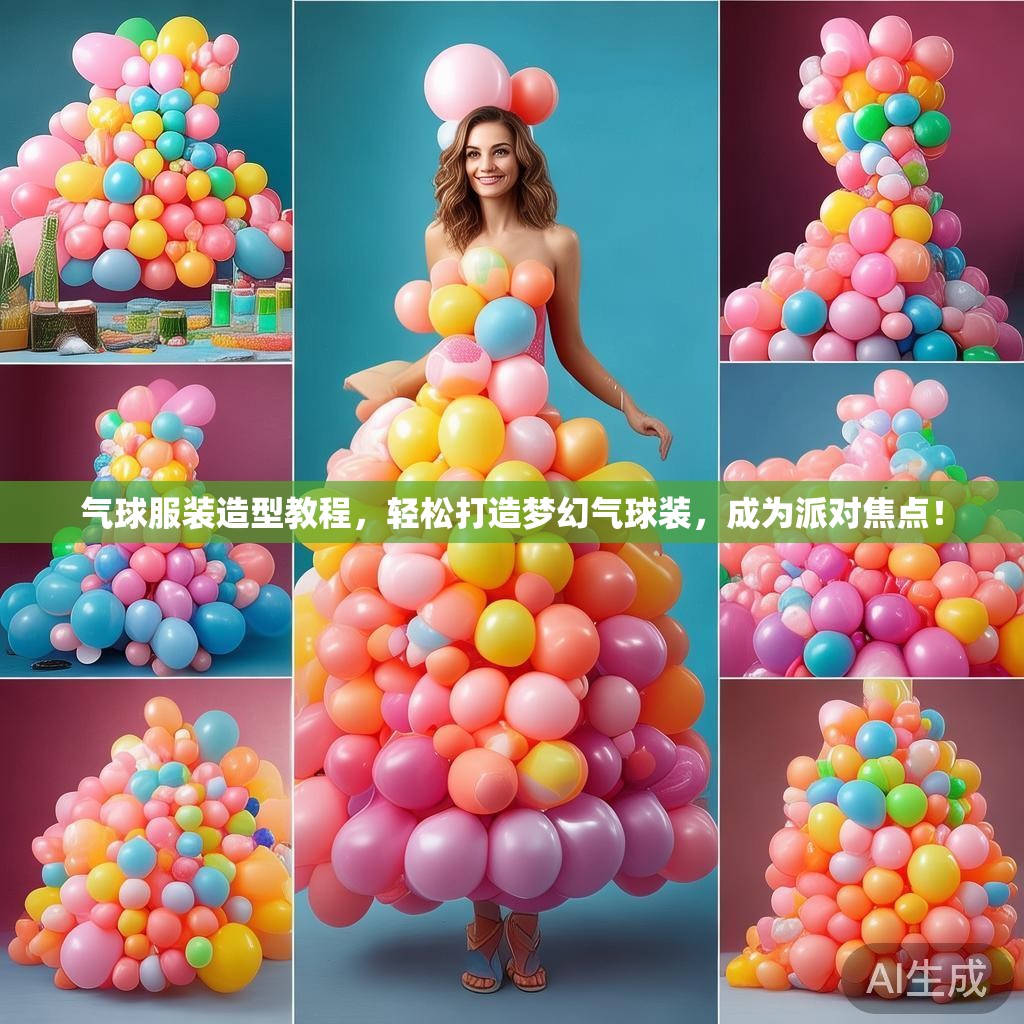 气球服装造型教程，轻松打造梦幻气球装，成为派对焦点！
