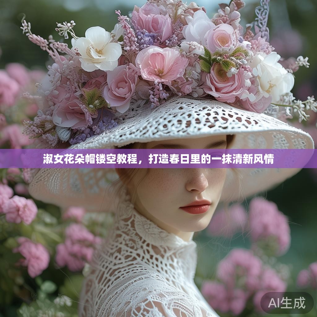 淑女花朵帽镂空教程，打造春日里的一抹清新风情