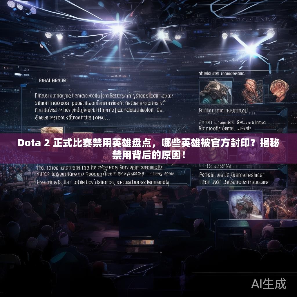 Dota 2 正式比赛禁用英雄盘点,哪些英雄被官方封印?揭秘禁用背后的原因! Dota 2 正式比赛禁用英雄盘点,哪些英雄被官方封印?揭秘禁用背后的原因!