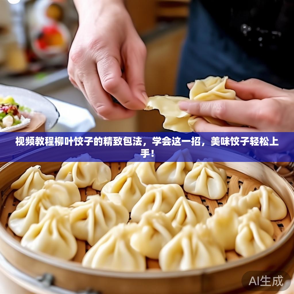视频教程柳叶饺子的精致包法，学会这一招，美味饺子轻松上手！