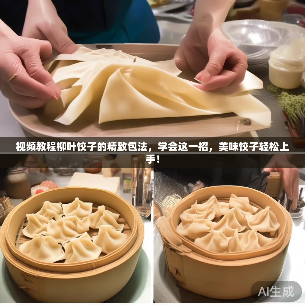 视频教程柳叶饺子的精致包法，学会这一招，美味饺子轻松上手！