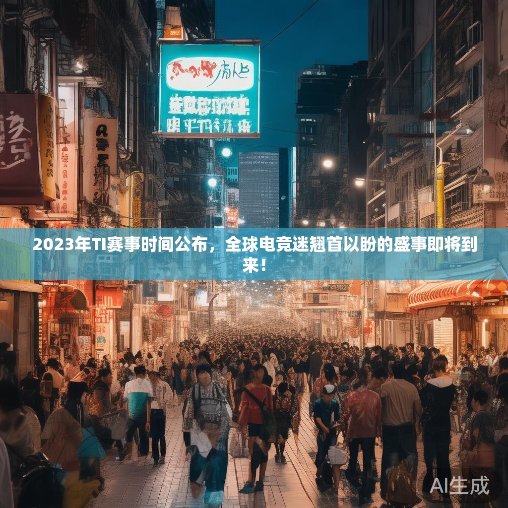2023年TI赛事时间公布,全球电竞迷翘首以盼的盛事即将到来! 2023年TI赛事时间公布,全球电竞迷翘首以盼的盛事即将到来!