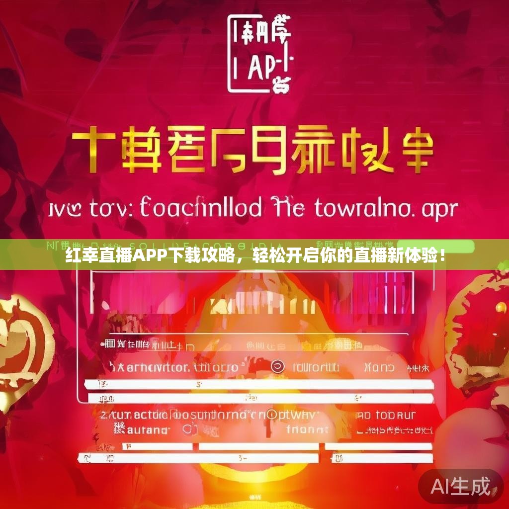 红幸直播APP下载攻略，轻松开启你的直播新体验！