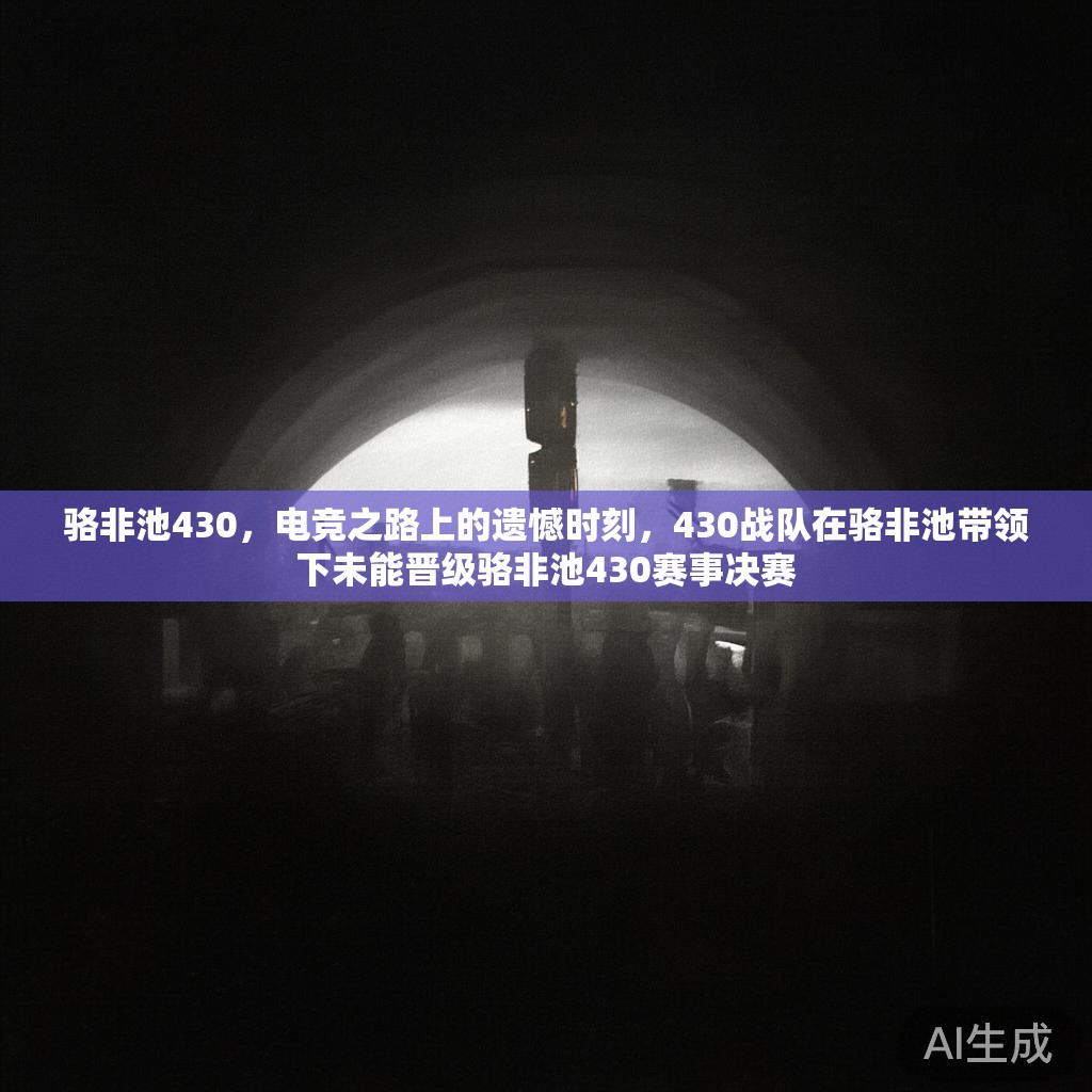 骆非池430，电竞之路上的遗憾时刻，430战队在骆非池带领下未能晋级骆非池430赛事决赛