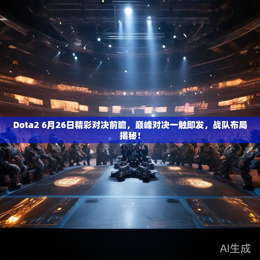 Dota2 6月26日精彩对决前瞻，巅峰对决一触即发，战队布局揭秘！