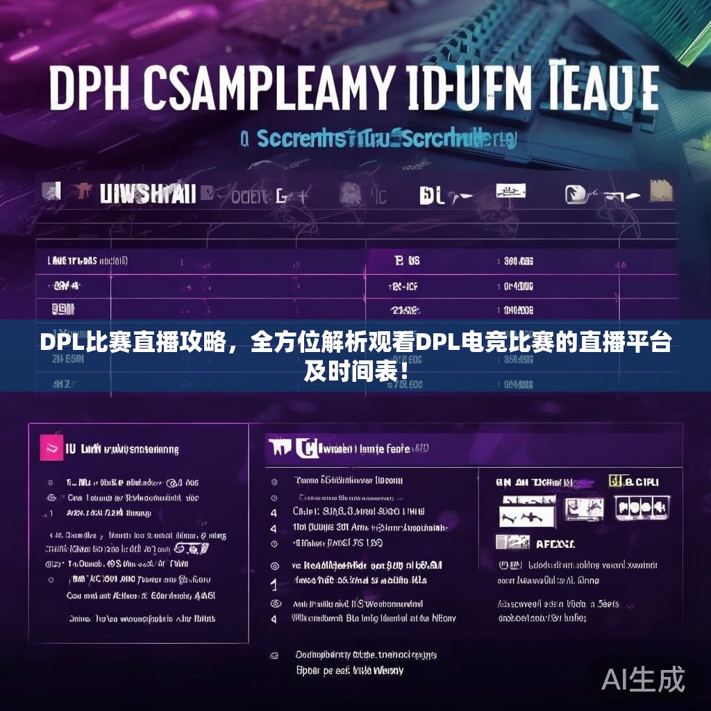 DPL比赛直播攻略，全方位解析观看DPL电竞比赛的直播平台及时间表！